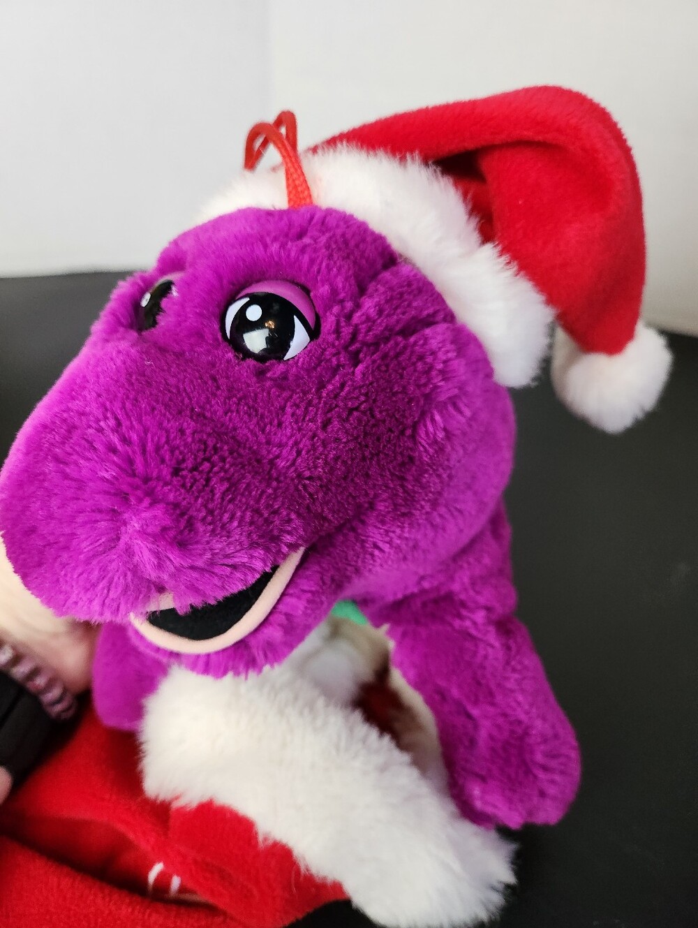 Vintage Plush Barney Christmas Stocking 90s - Picture 4 of 10